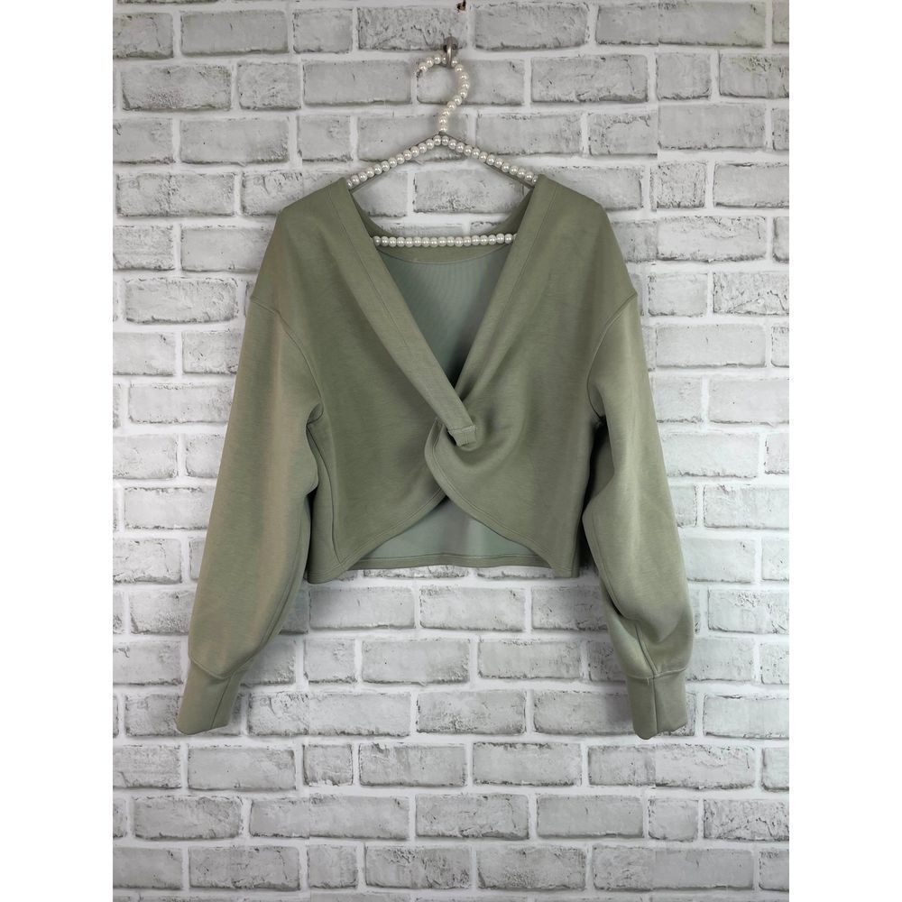 Lululemon Twist Back To Front Pullover (Softstreme) Green Fern  Flawed AS IS